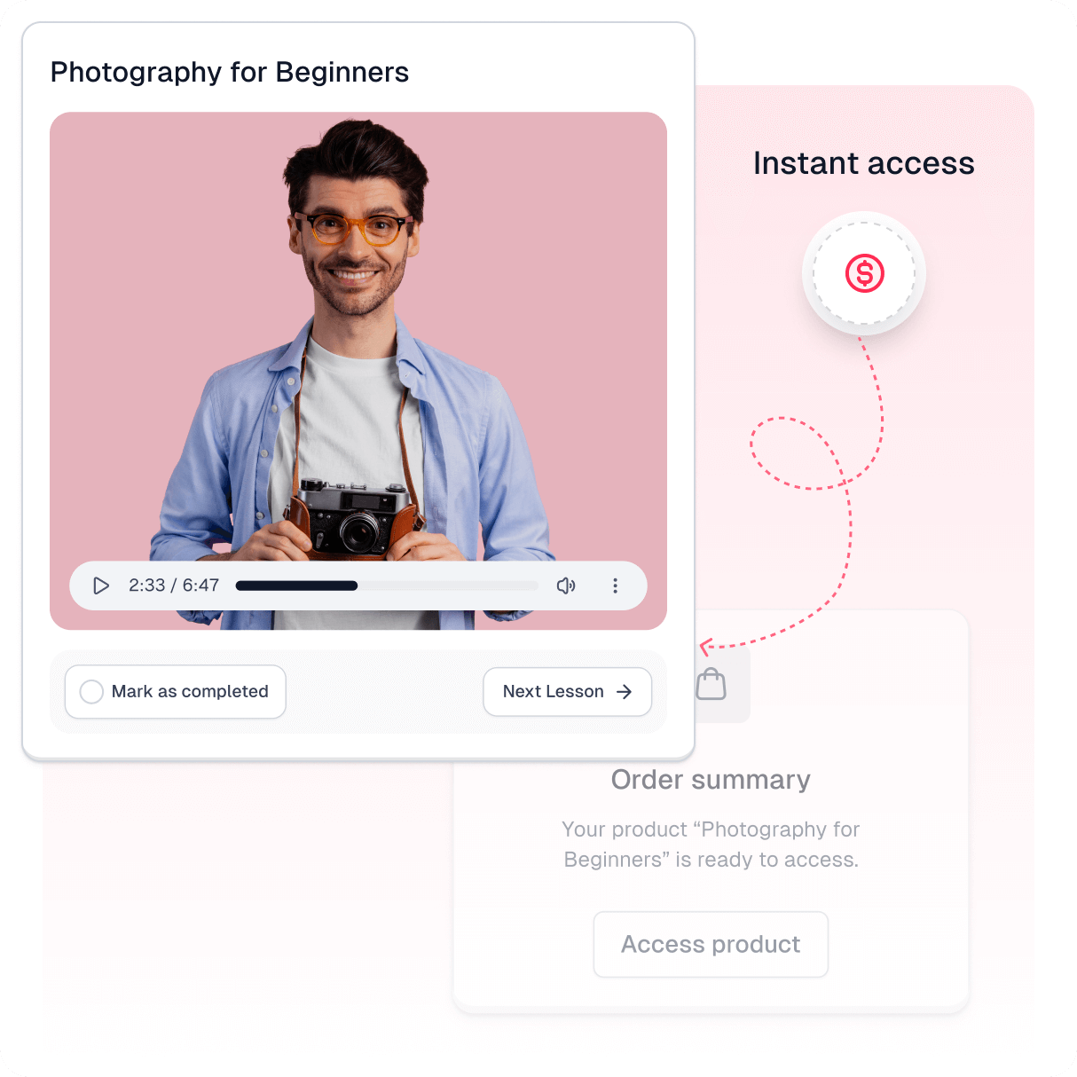 Easyplayer access wall interface for customers