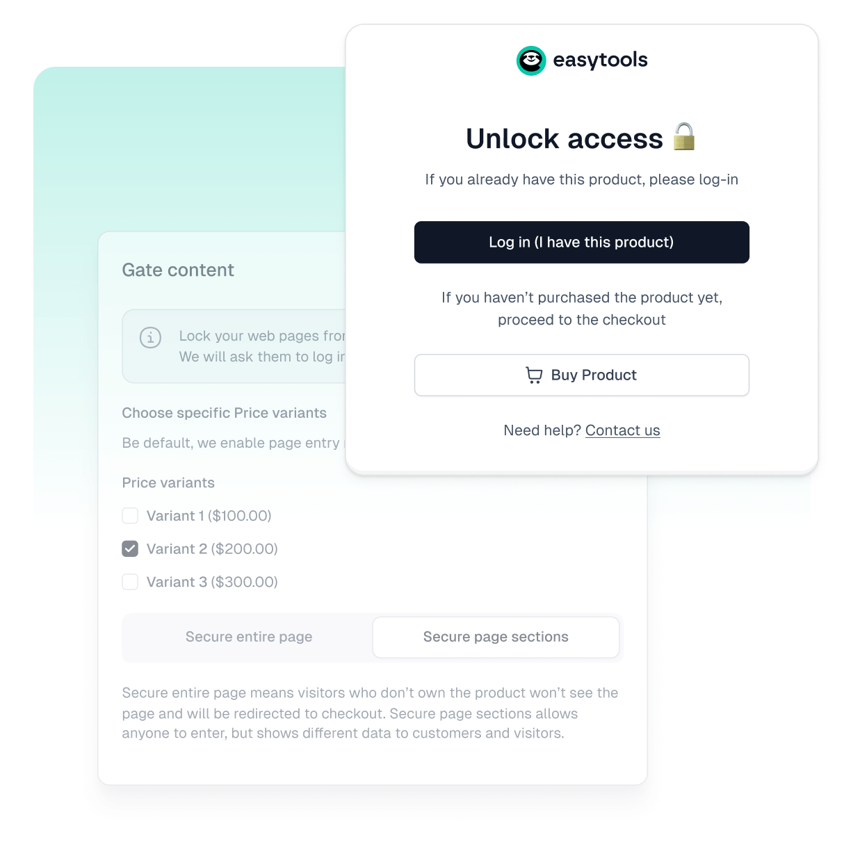 Branded login wall gating access to your files or any page