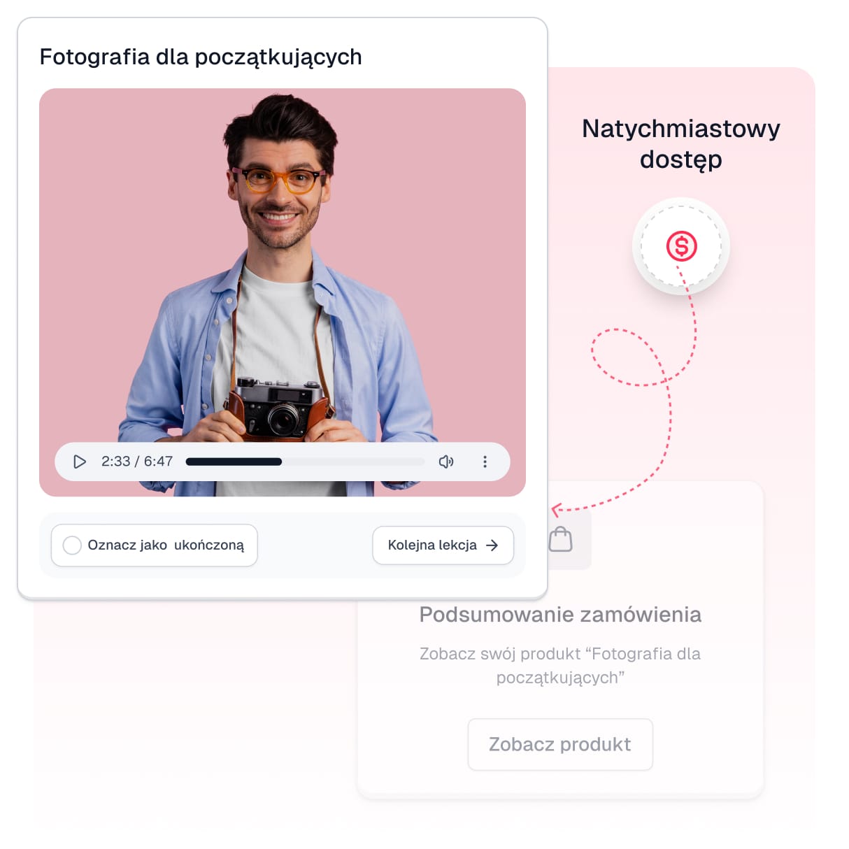 Interfejs Easyplayer z ochroną treści