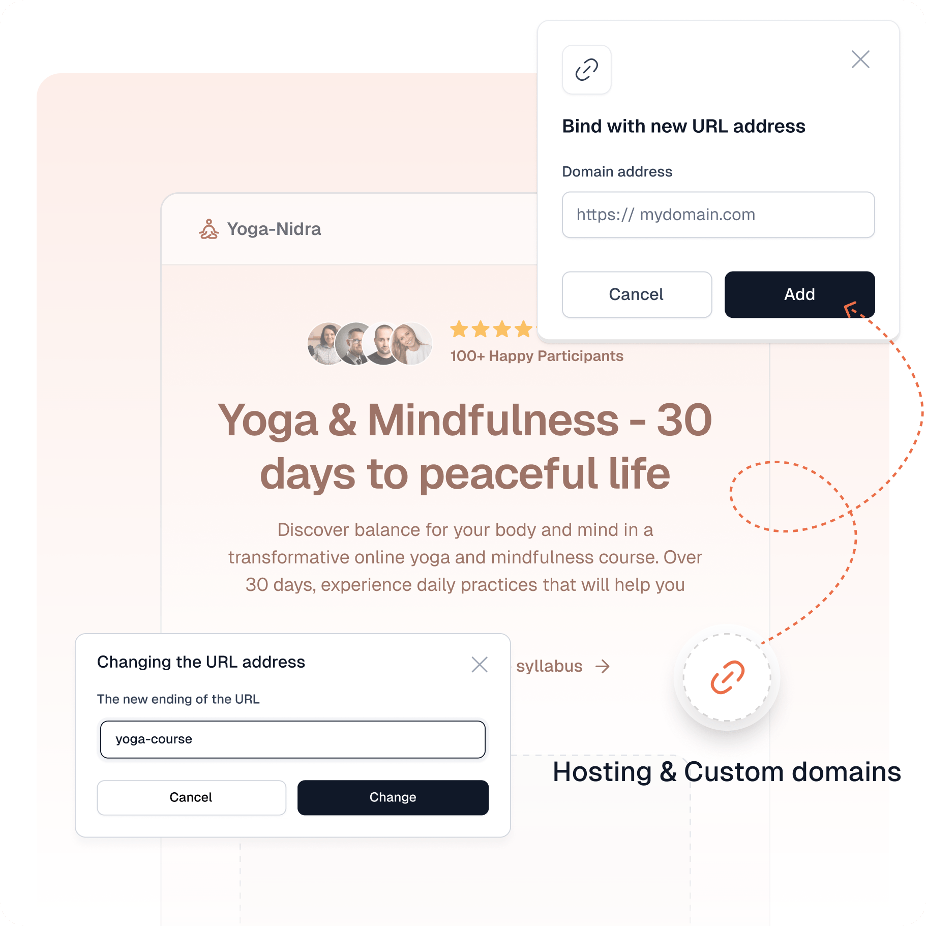 Easypage AI website builder custom domains