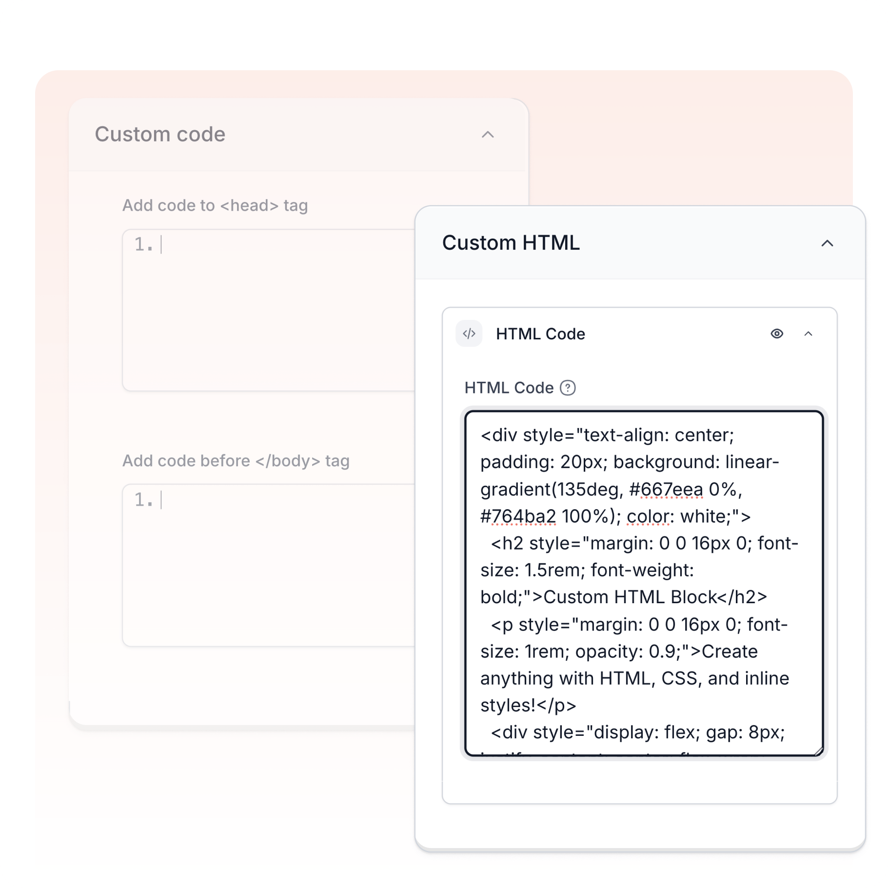 Easypage AI website builder with custom code