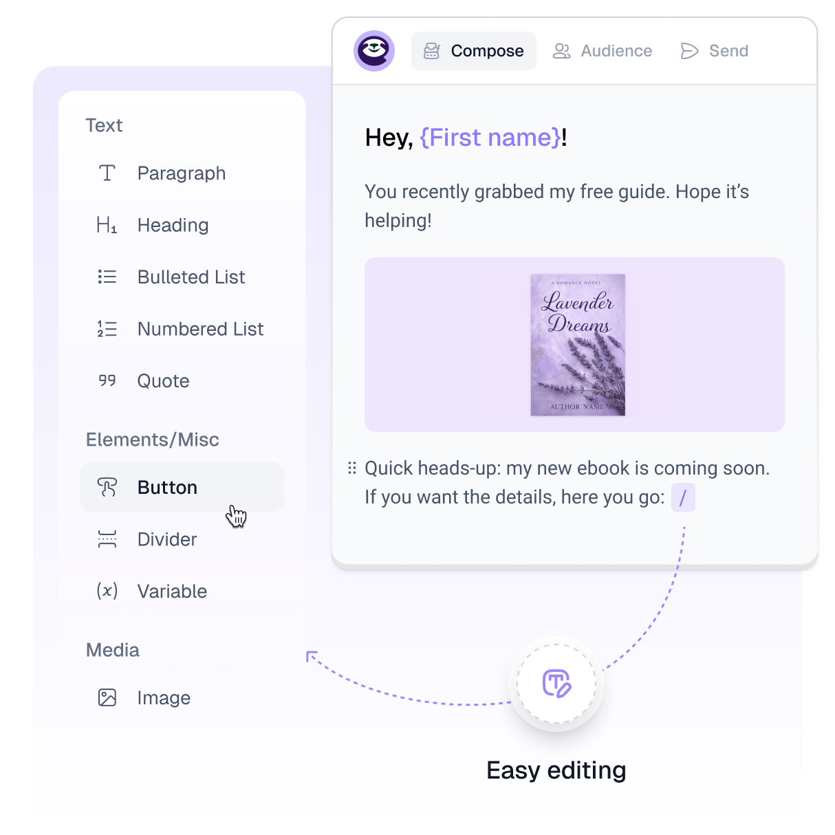 Easymail editor for creating email campaigns with ease