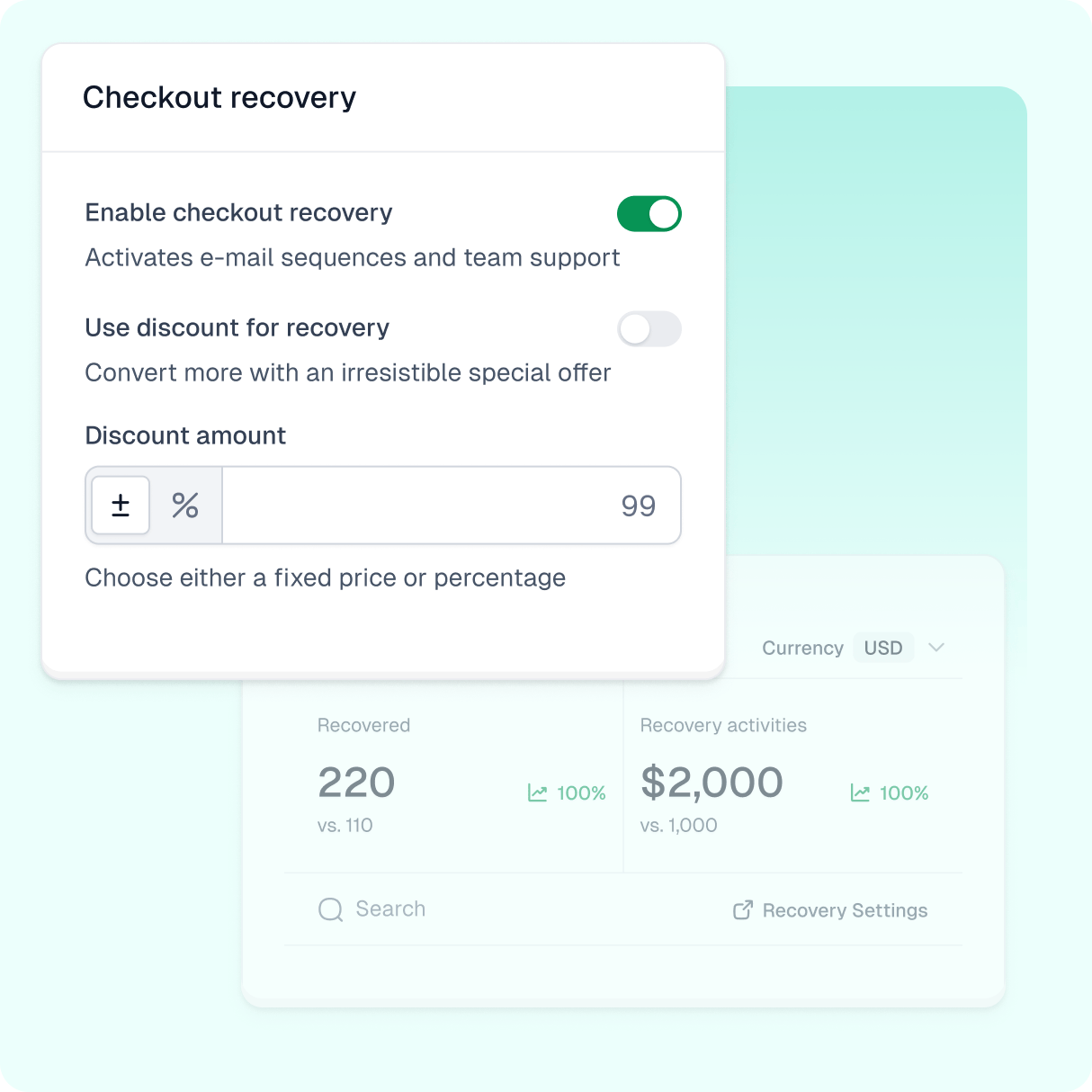 Checkout recovery