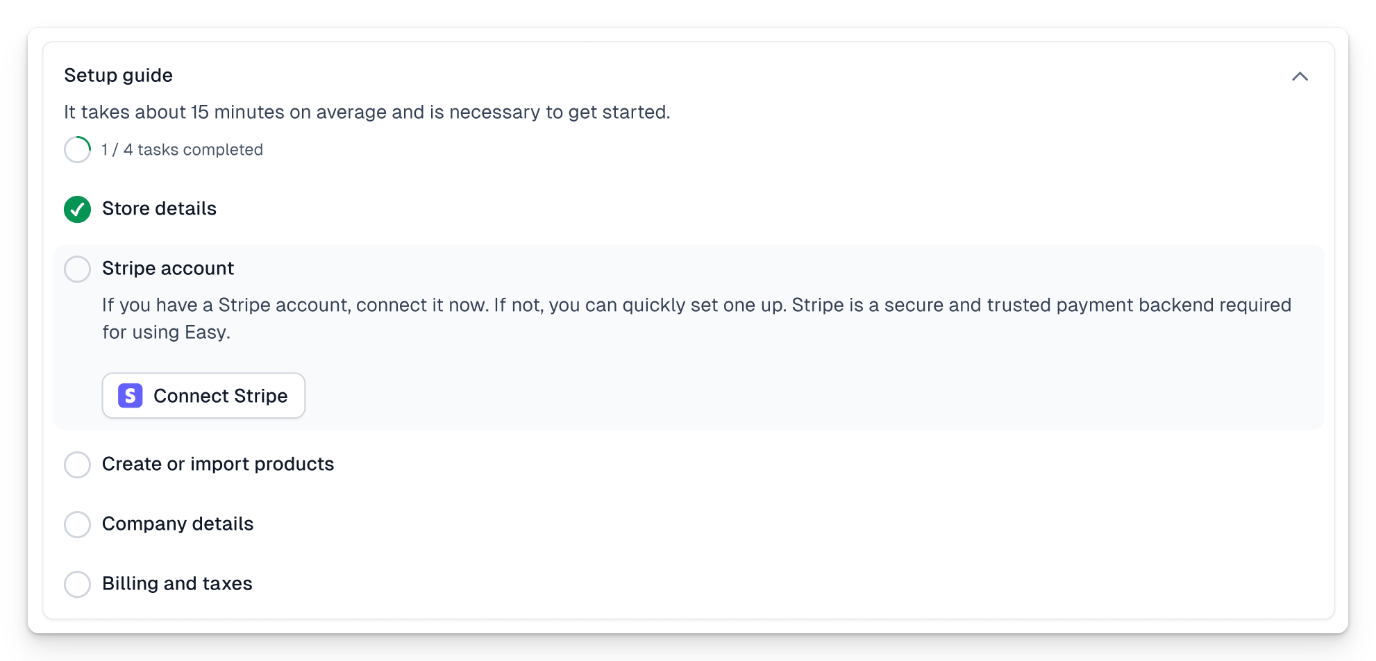 Connecting your Stripe account