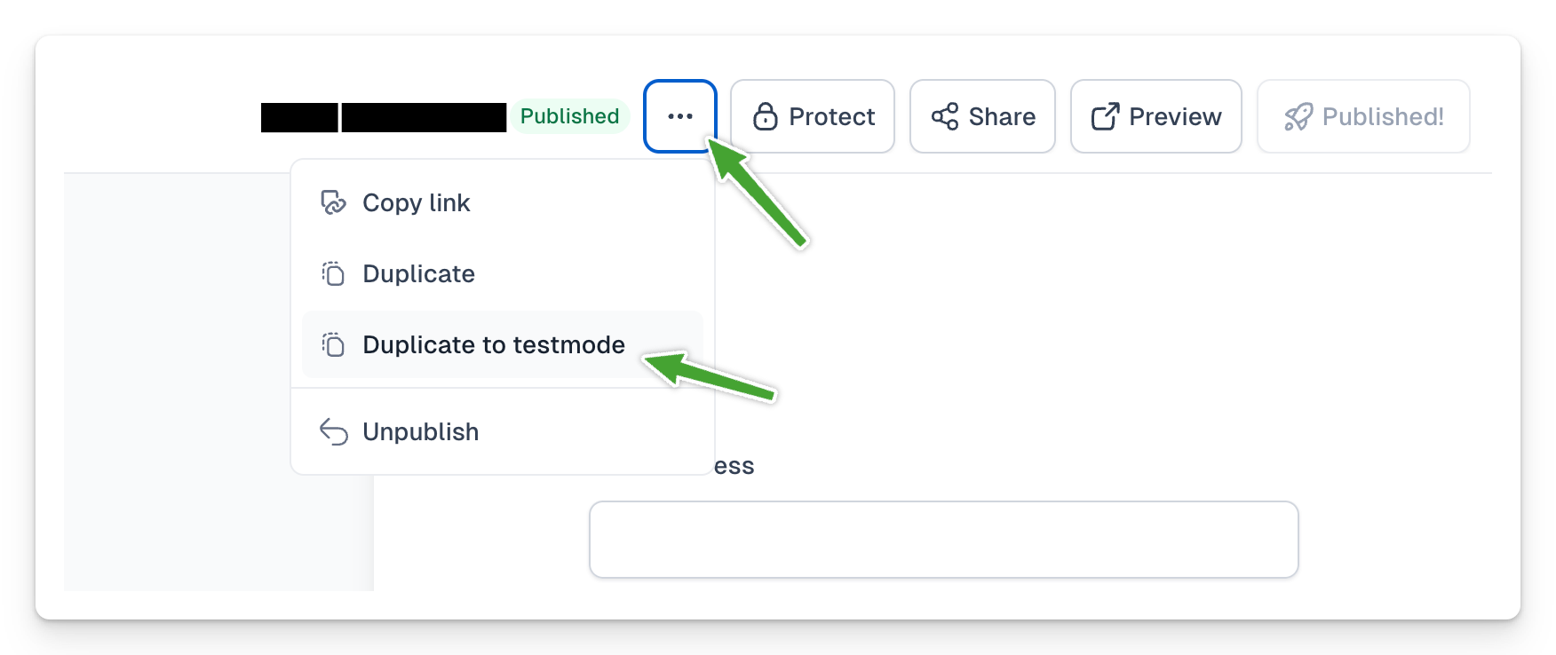 Creating a test product