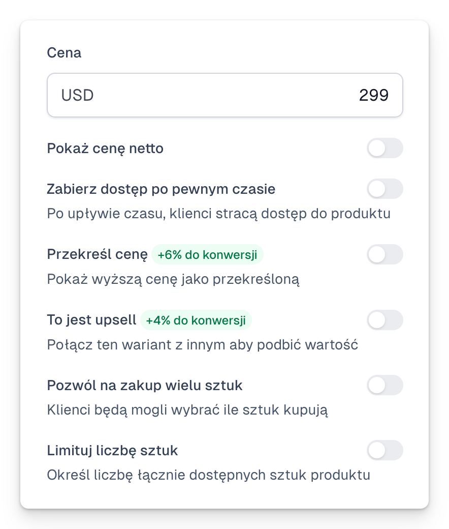 Pojedyncze płatności