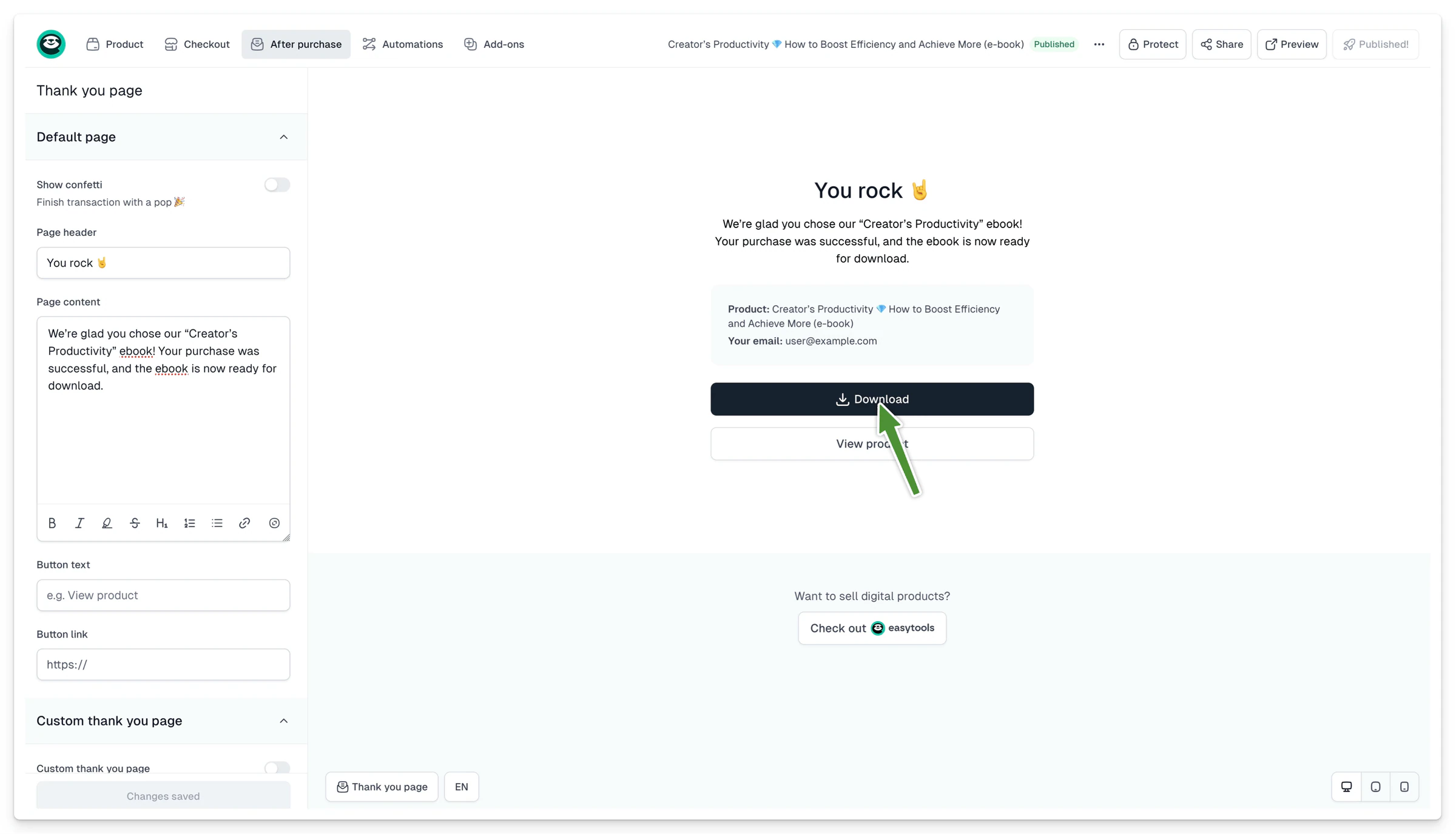Mejora la experiencia después de la compra: captura del email