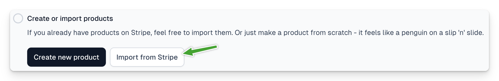 Importing products from Stripe
