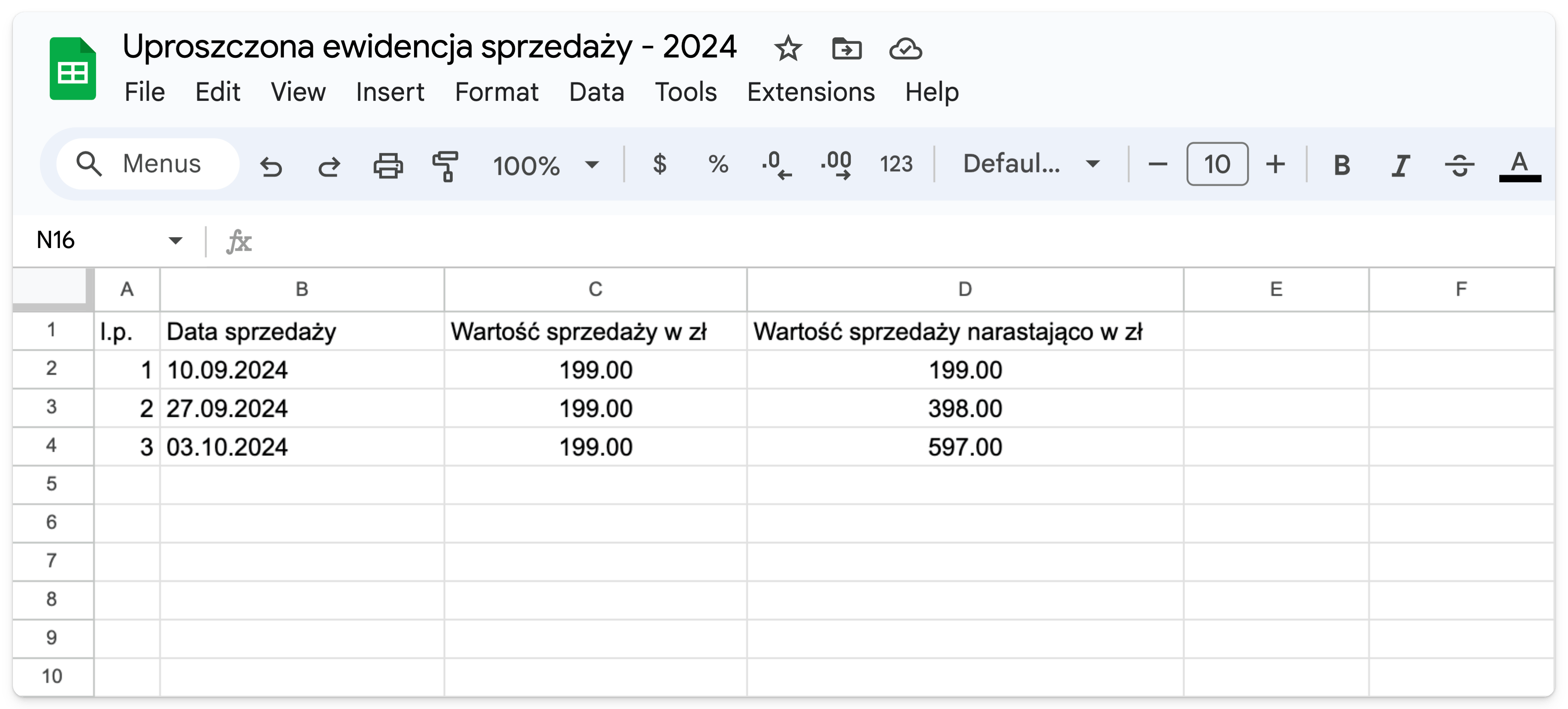Uproszczona ewidencja sprzedaży