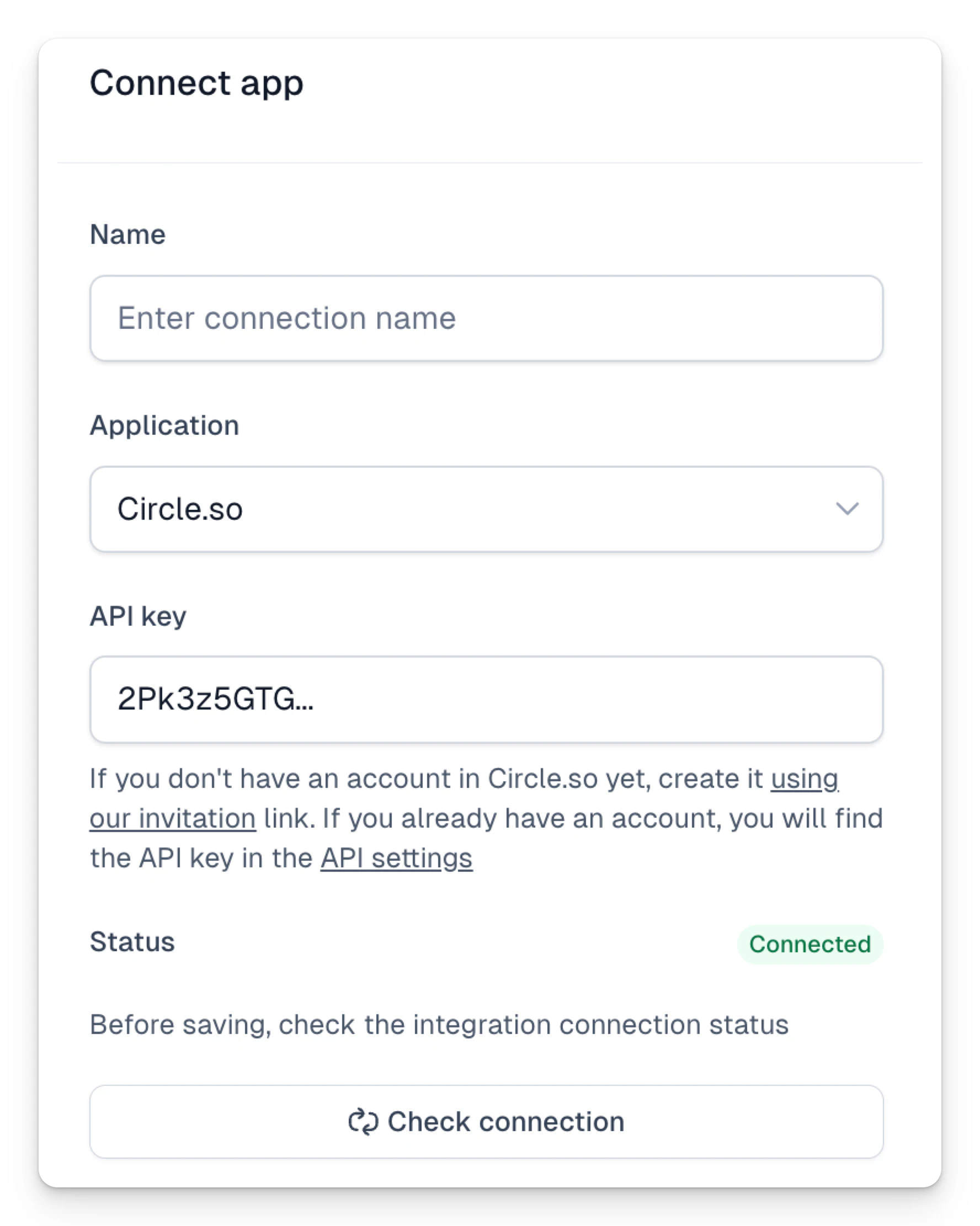 Connect your Circle account to Easytools