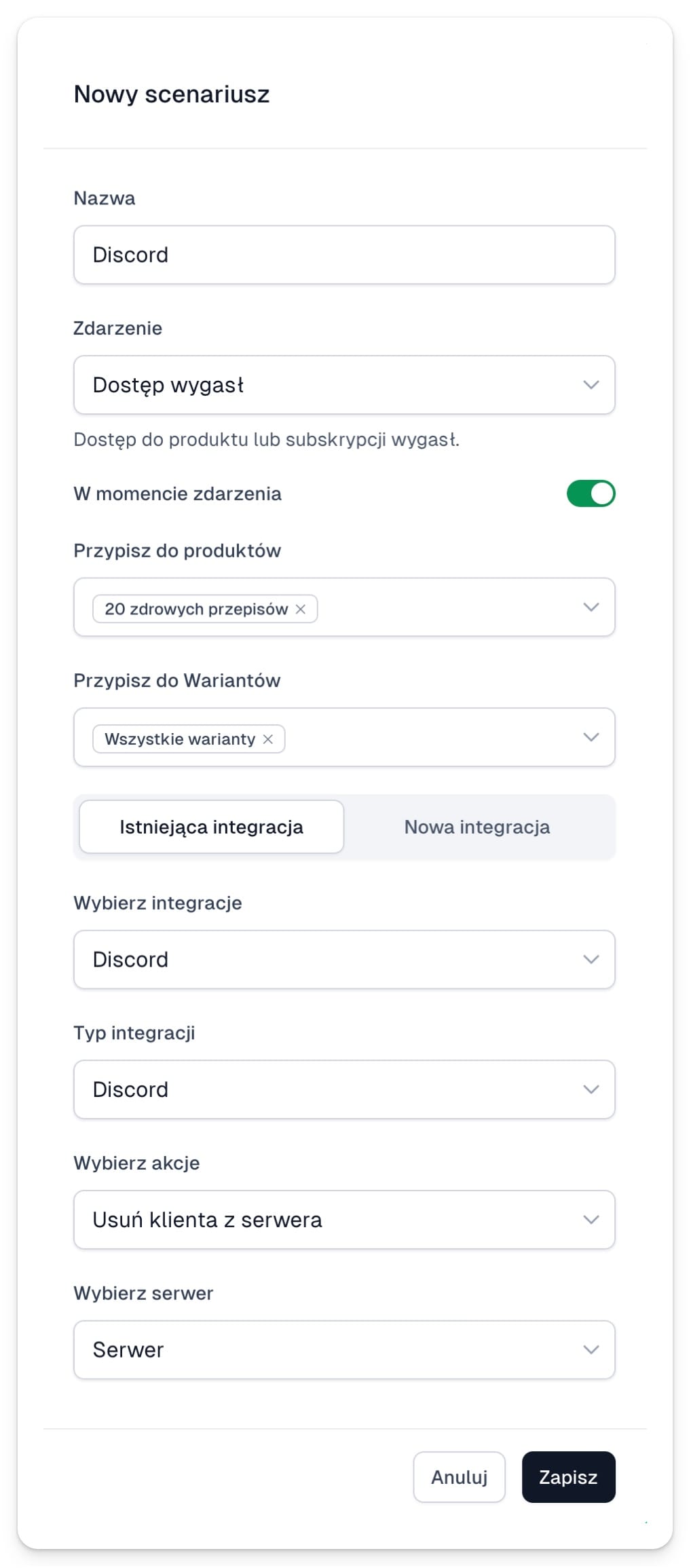 67939b33b31a177d7becb3e2 679399b18c25e71ea258f931 easytools automatyzacja discord usun