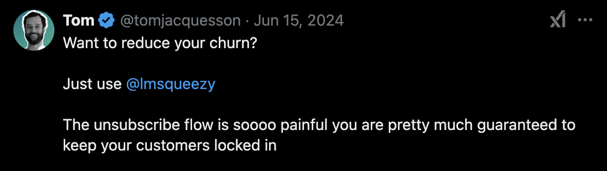 Lemon Squeezy MoR utrudnione anulowanie subskrypcji 