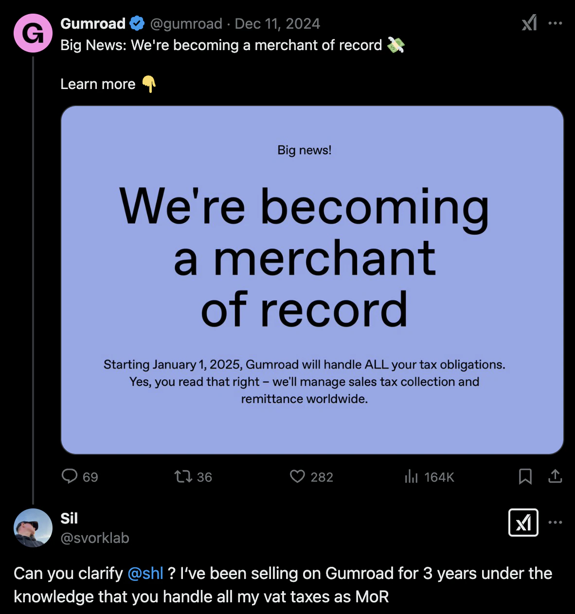 Merchant of Record Gumroad 