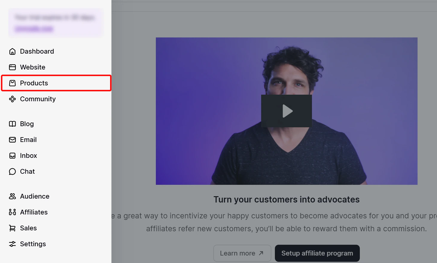 Gestion des produits Podia, une plateforme pour créateurs
