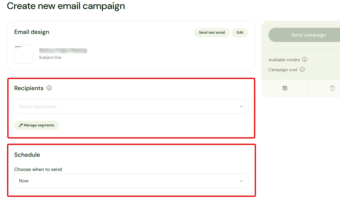 Création et programmation d'une nouvelle campagne email