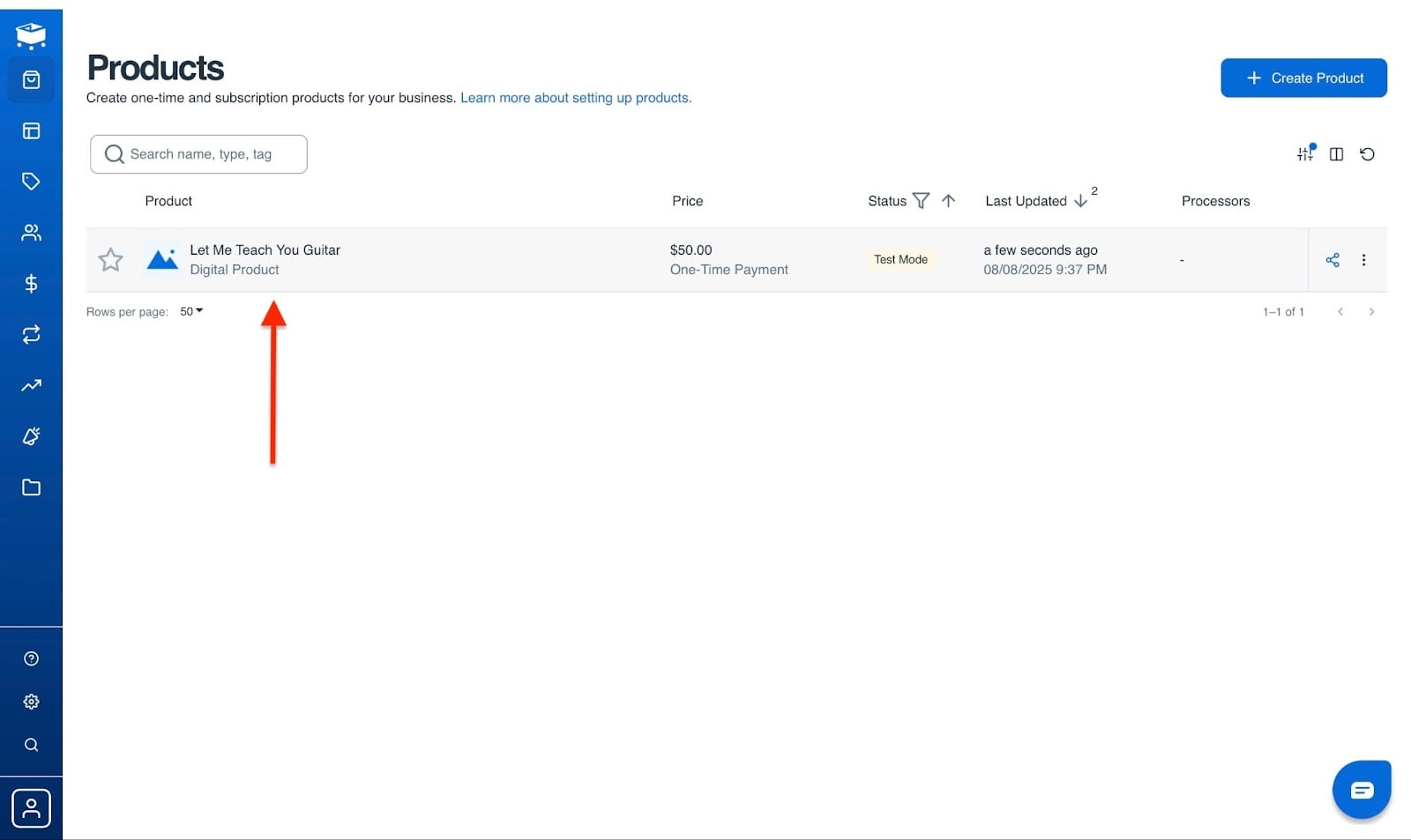 Une liste de produits sur une plateforme de vente