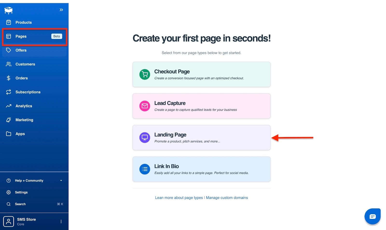 Création d'une landing page