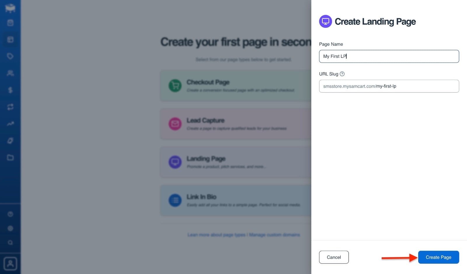 Landing page avec une URL unique