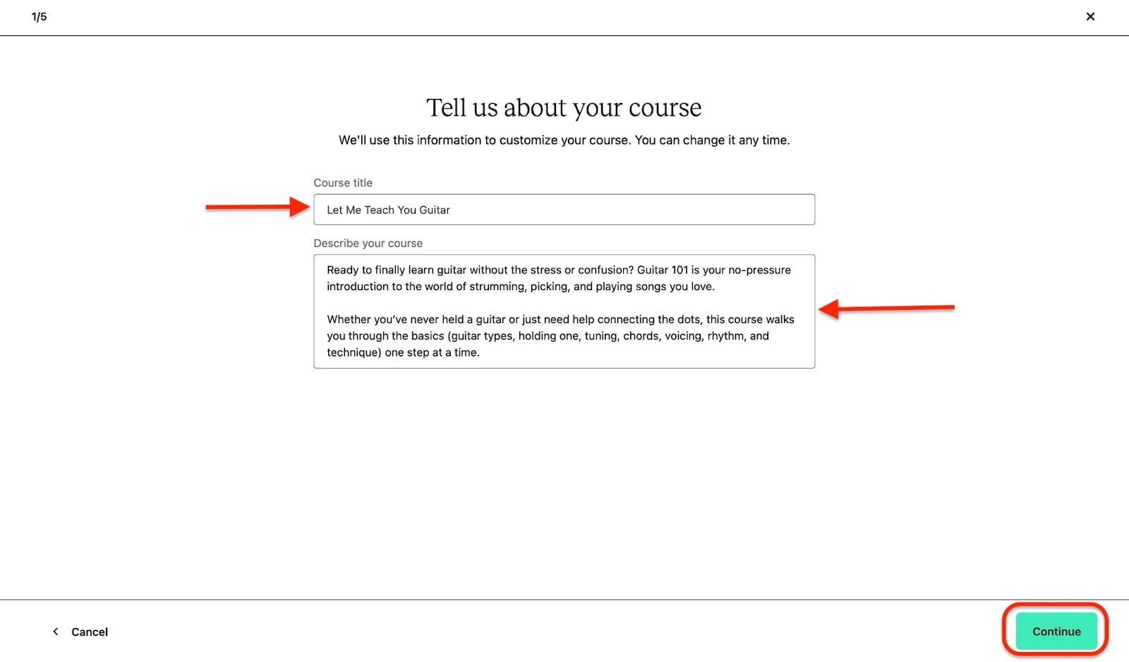 Teachable: pour les marques avec l'option "Course" - import de média