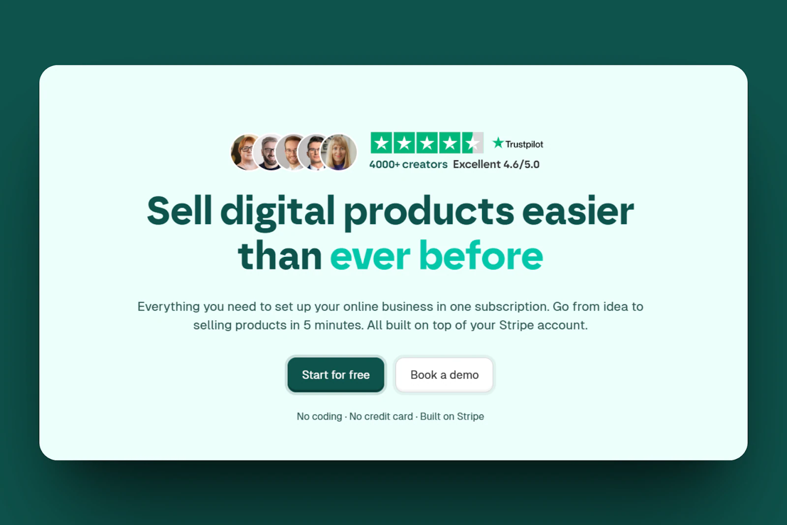 Section d'une landing page Easytools