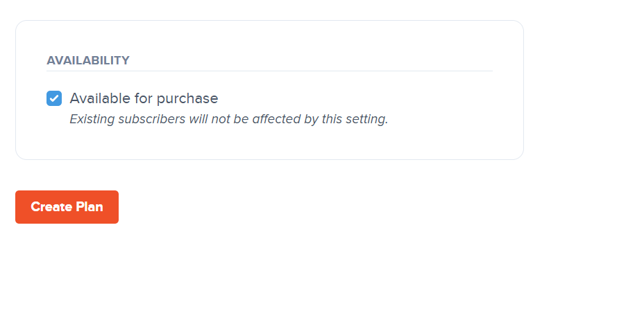 Settings for plan availability and creation