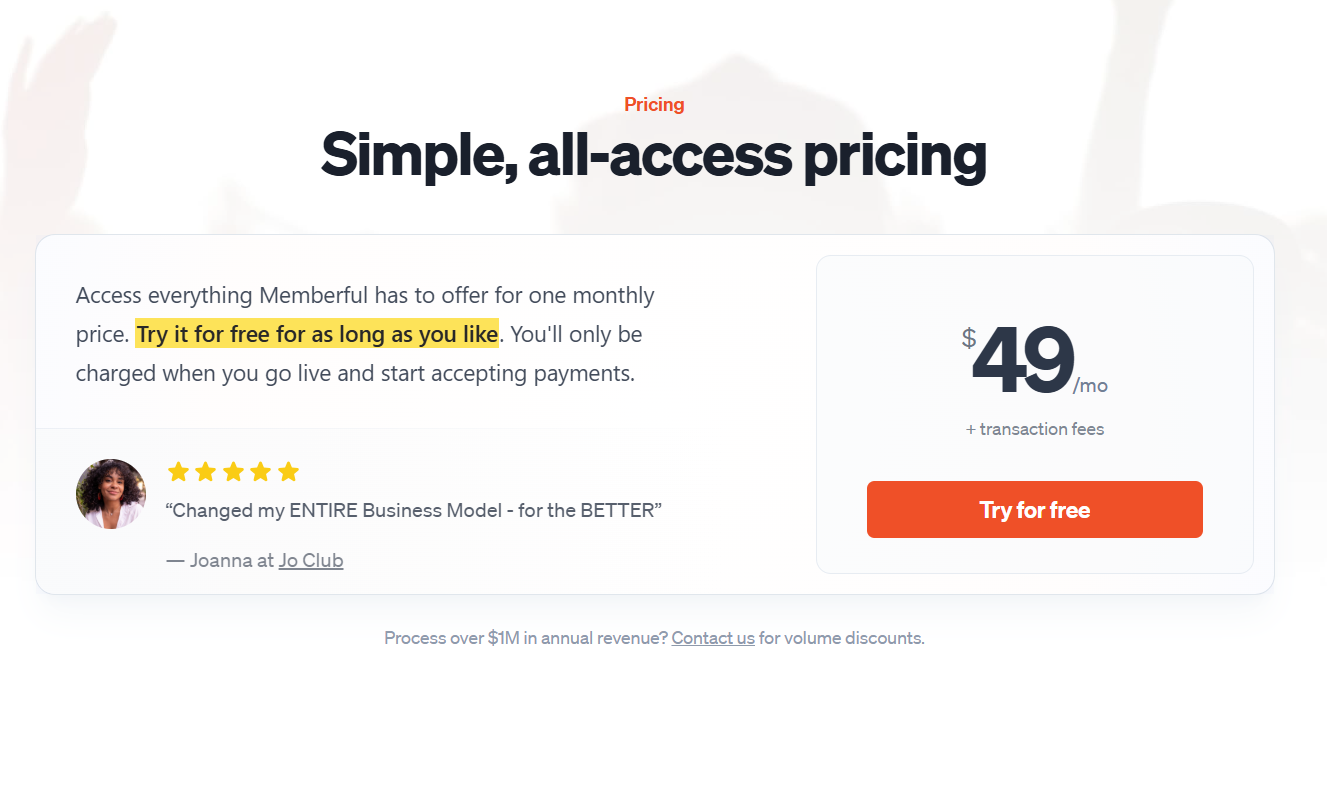 Simple access pricing