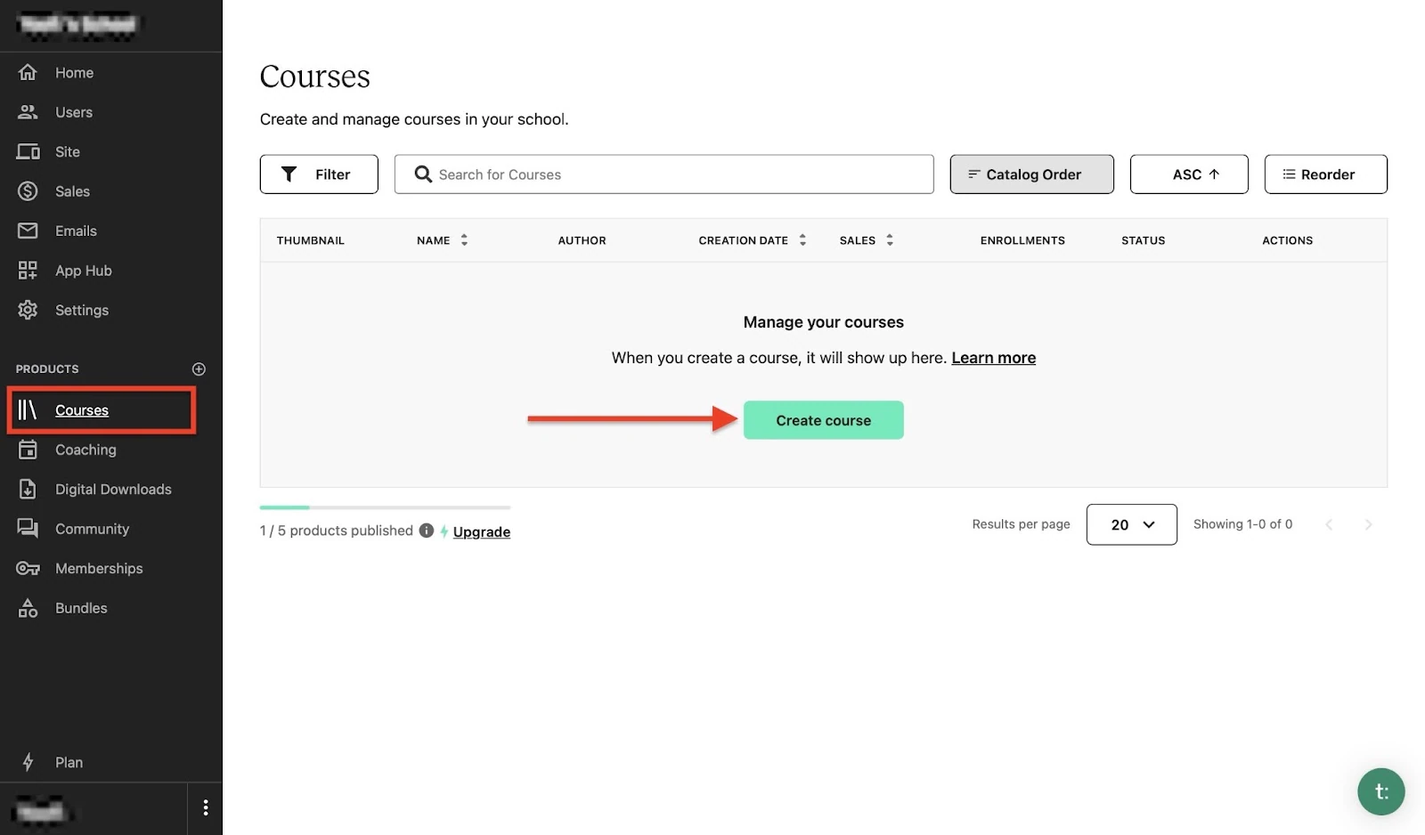 Creating courses on Teachable.
