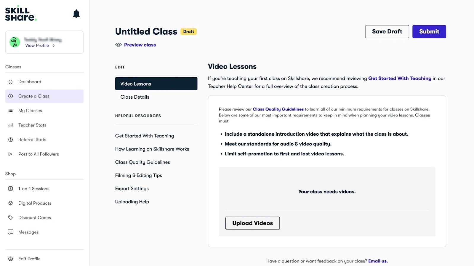 Creating online classes with videos