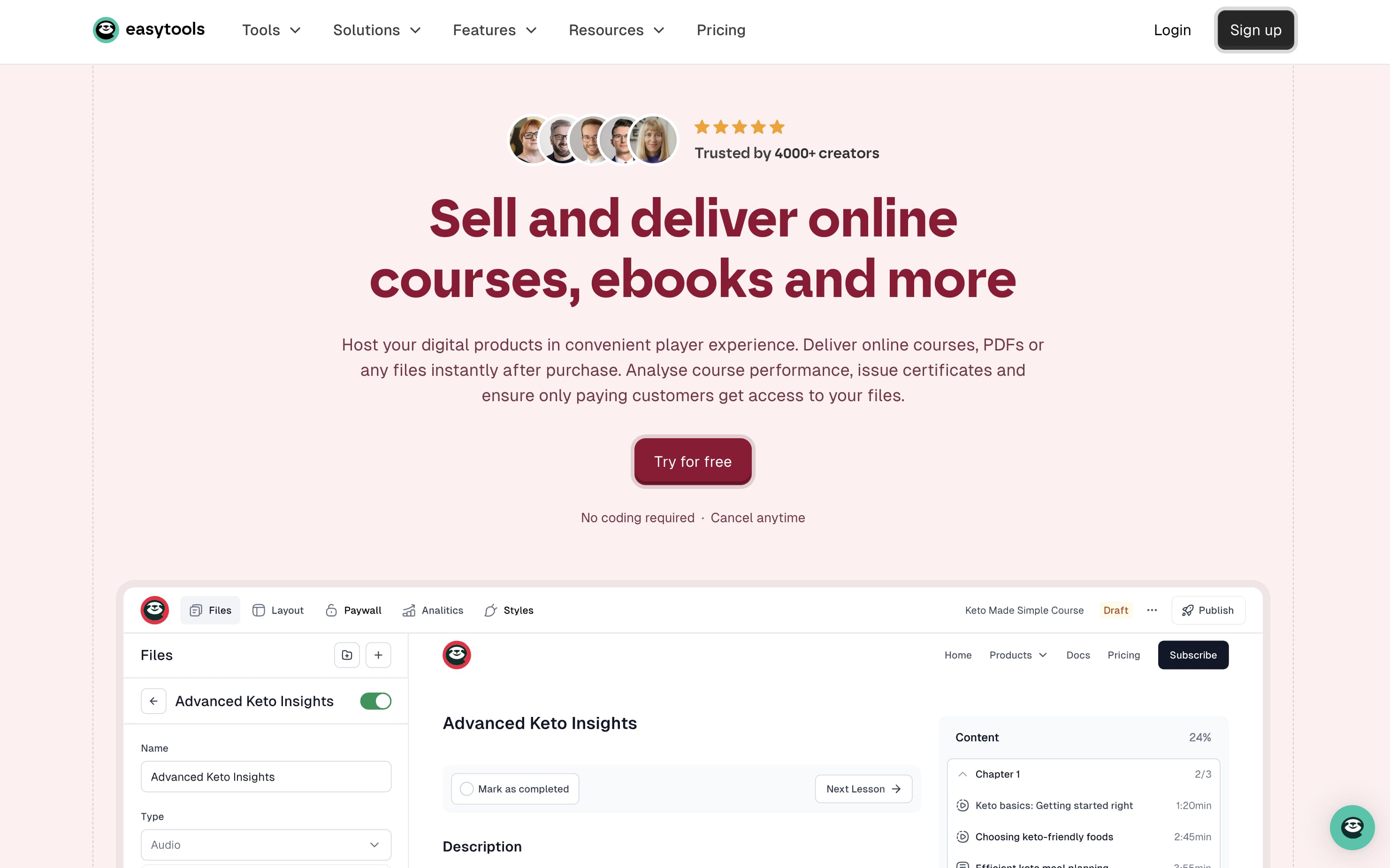 Easytools player creator