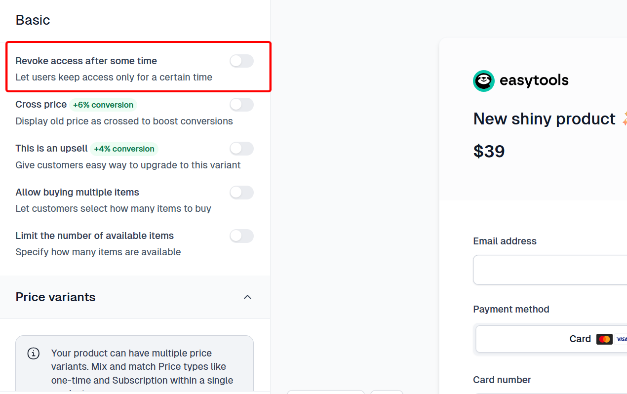 Option de révocation d'accès à une formation dans Easytools.