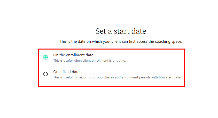 Teachable: vous pouvez personnaliser votre premier jalon avec un titre, une description et même une planification.