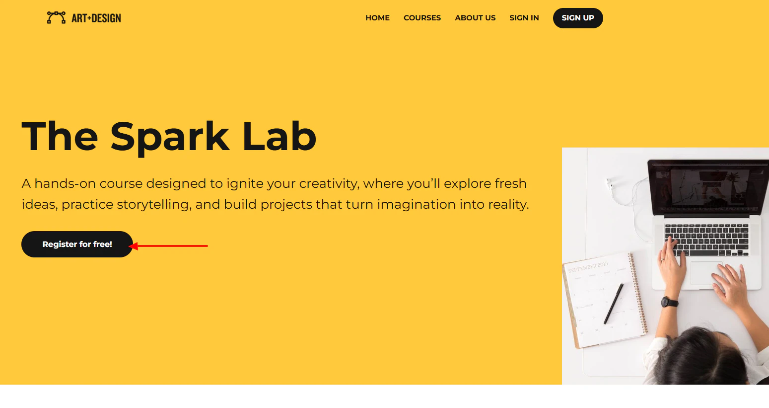 LearnWorlds: créateur de formations avec "register for free"