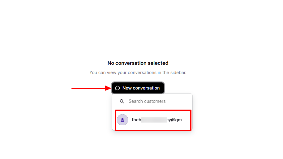 Démarrer une nouvelle conversation client.