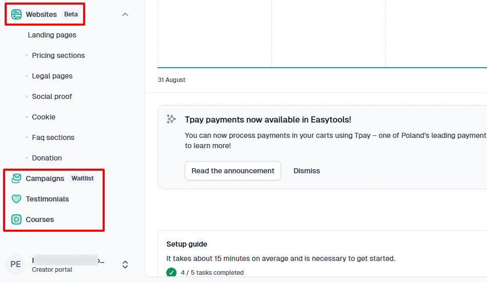 Considérer les fonctionnalités essentielles: capture d'écran des témoignages clients - créateur de formations