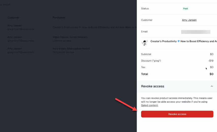 If it's a course the customer pays monthly, you can revoke their access if they haven't paid.