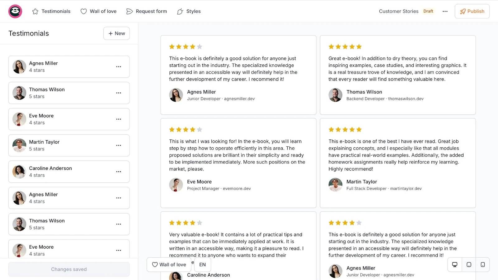 Avis et témoignages de clients