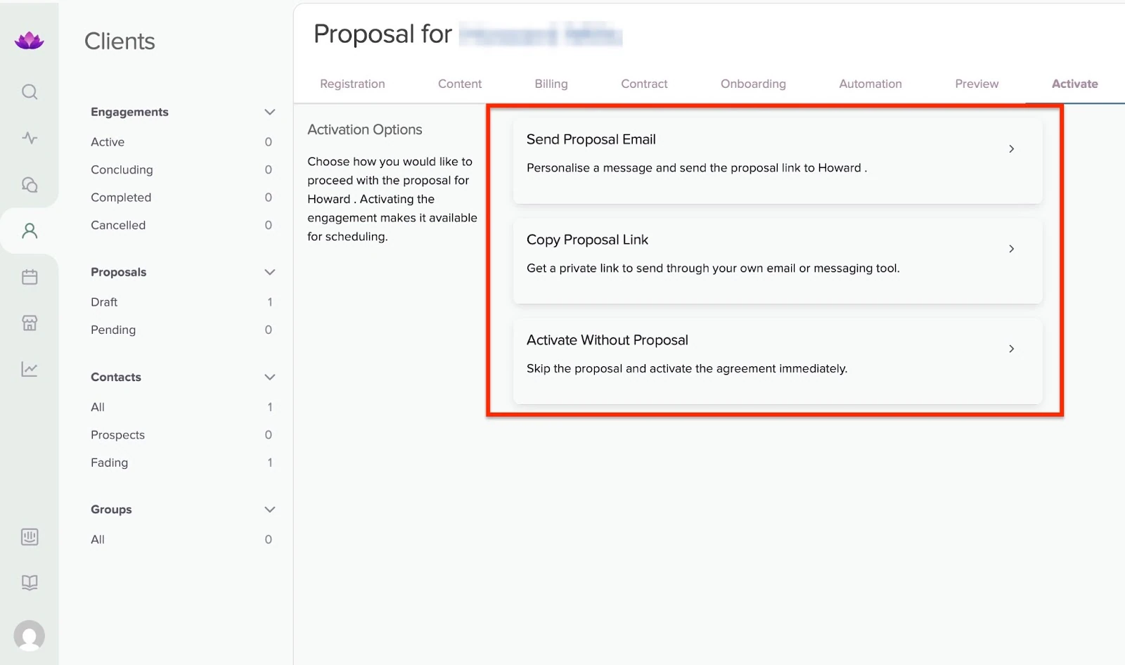 Choix d'activation de la proposition sur les meilleures plateformes de coaching en ligne