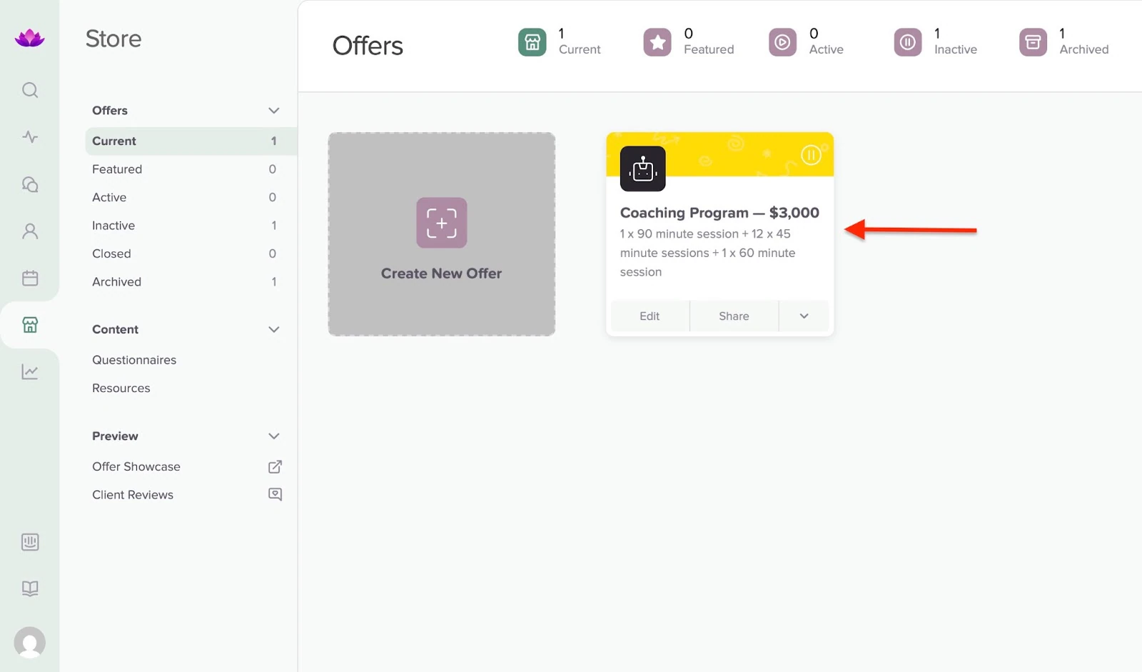 Nouvelle offre de programme de coaching avec le détail des prix