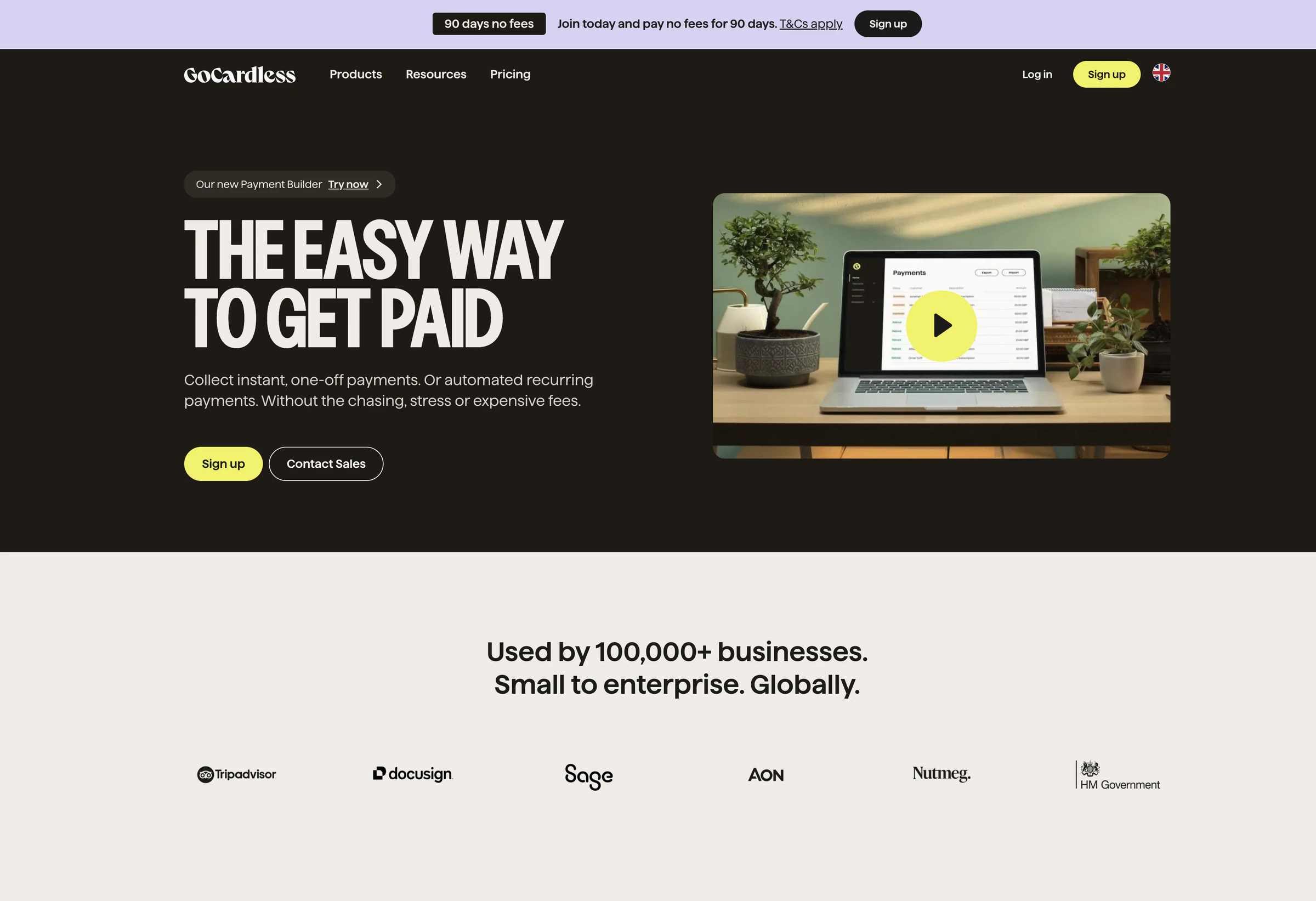 GoCardless online payment method