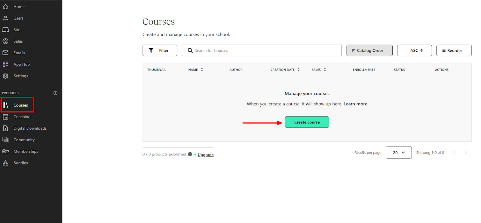 New course and payment plan created