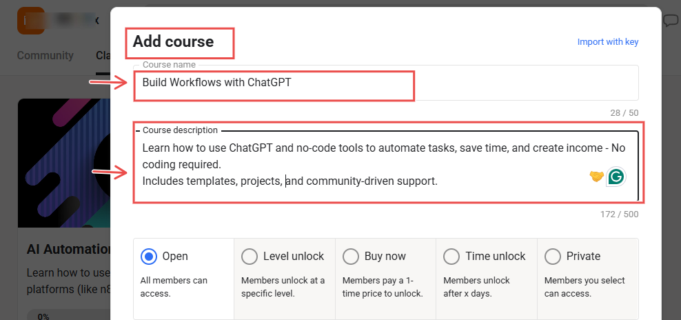 Best patreon alternatives course setup teaching Chagpt workflow automation course