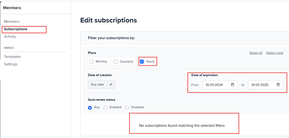 Filter yearly subscription for best patreon alternatives members