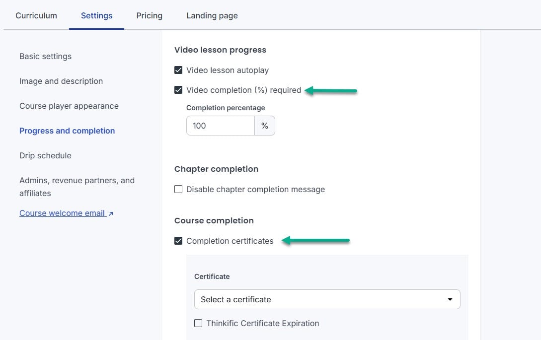 Création et diffusion de formations: capture de la page de paiement