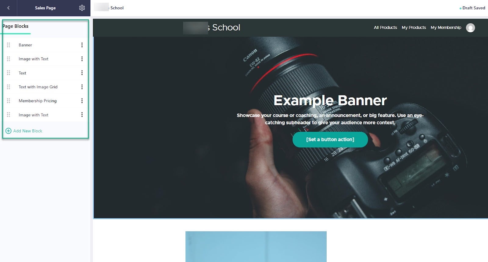 site publié créé dans teachable