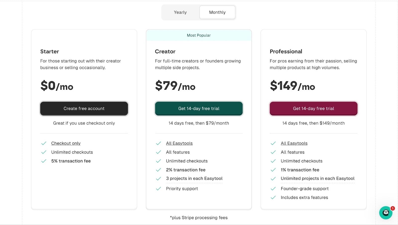 formules tarifaires easytools