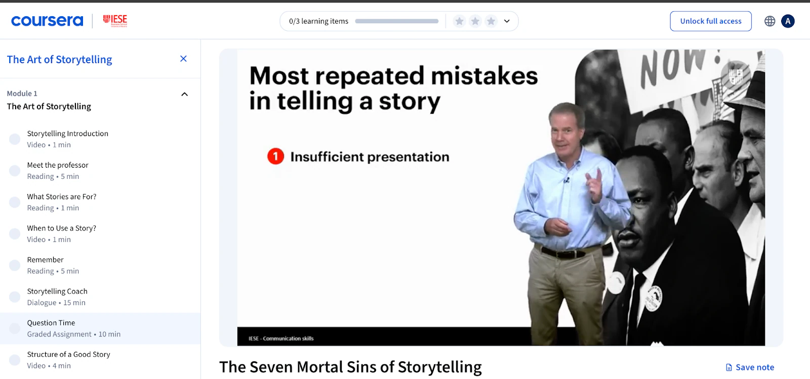 most repeated mistakes online course