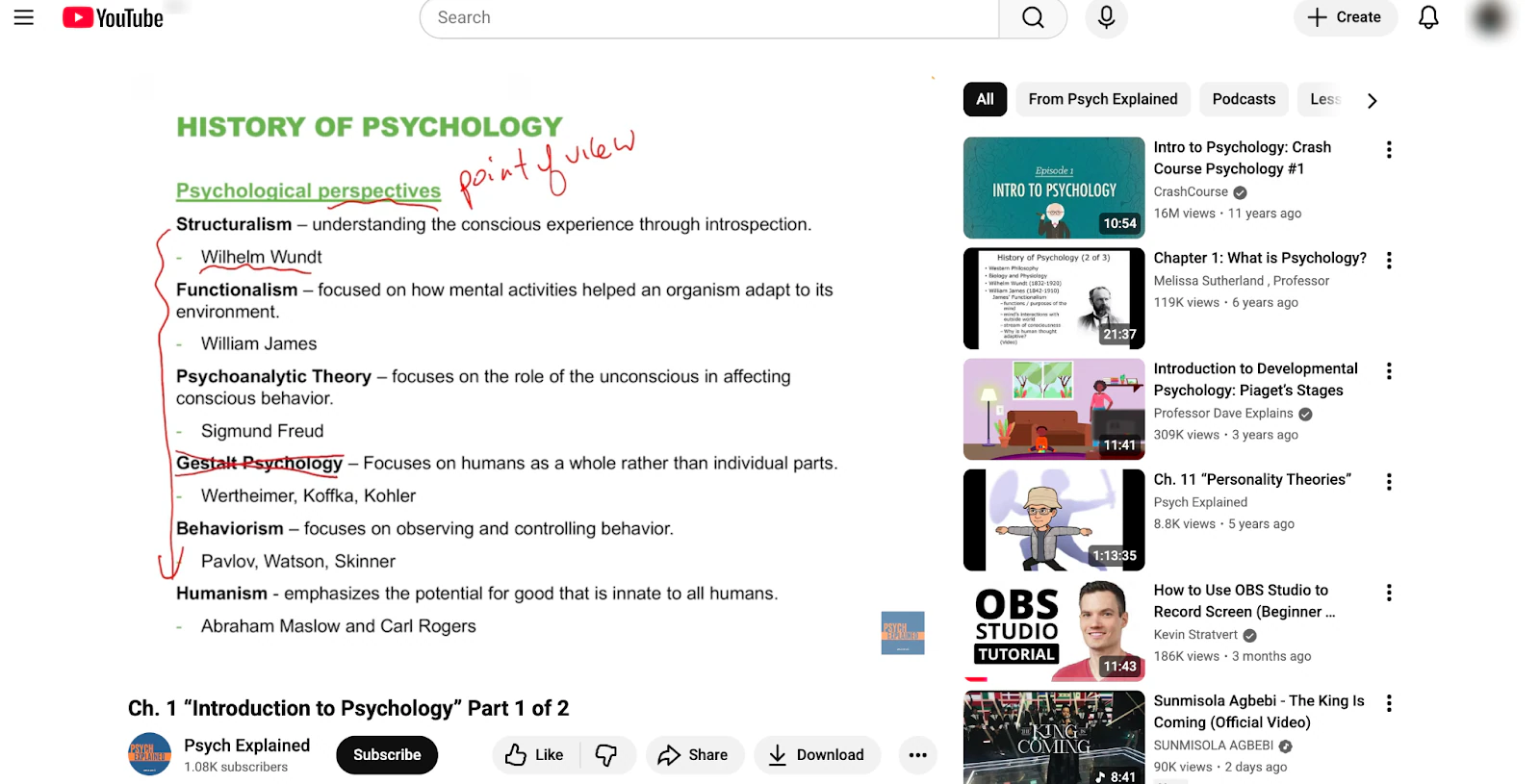 psychology perpectives notes
