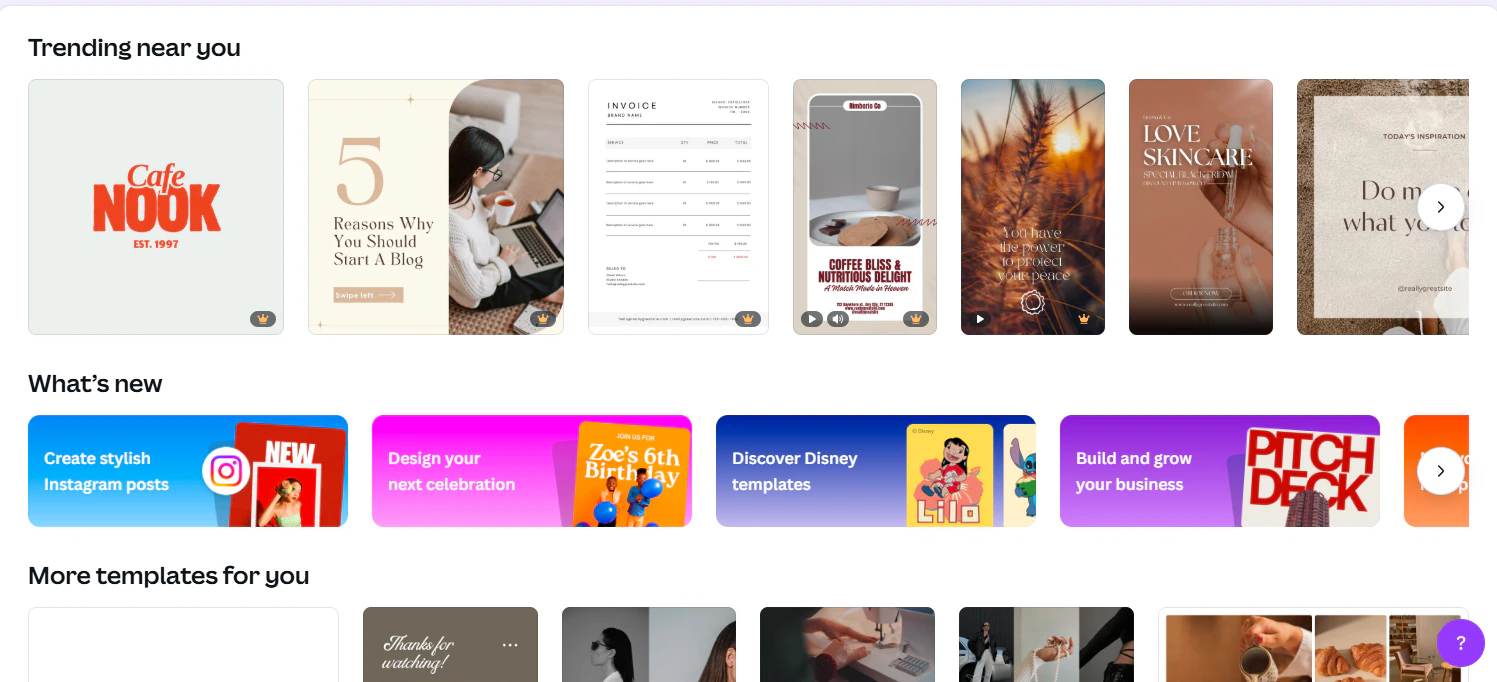 template options to create and sell templates