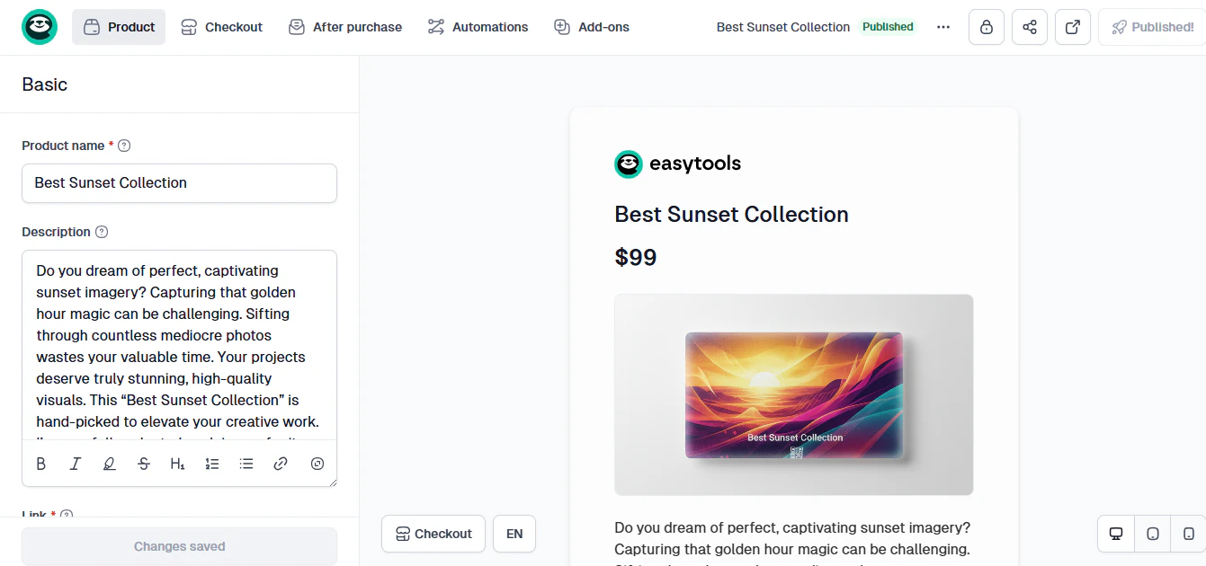 loisirs rentables - pack de photos d'art au coucher du soleil