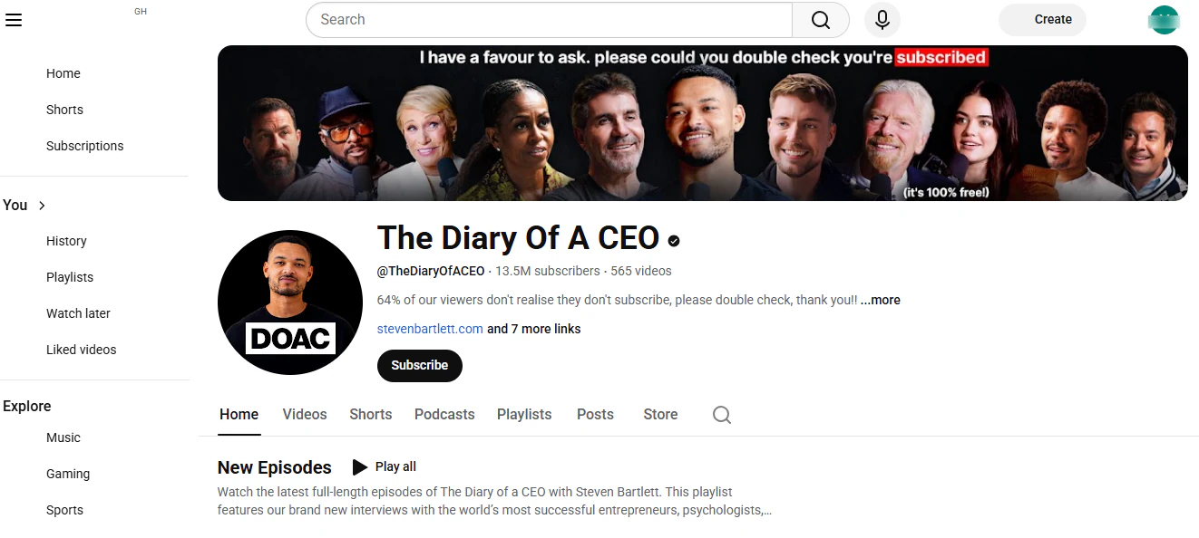 bannière de chaîne de podcast avec des invités
